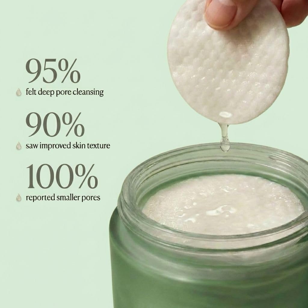 QUIA Toner Pads – Gentle Dual-Action Pore Minimizer Pads – Soothing Formula for All Skin Types – Reduces Blackheads and Blemishes- 70 Exfoliating Textured Pads – Korean Skincare