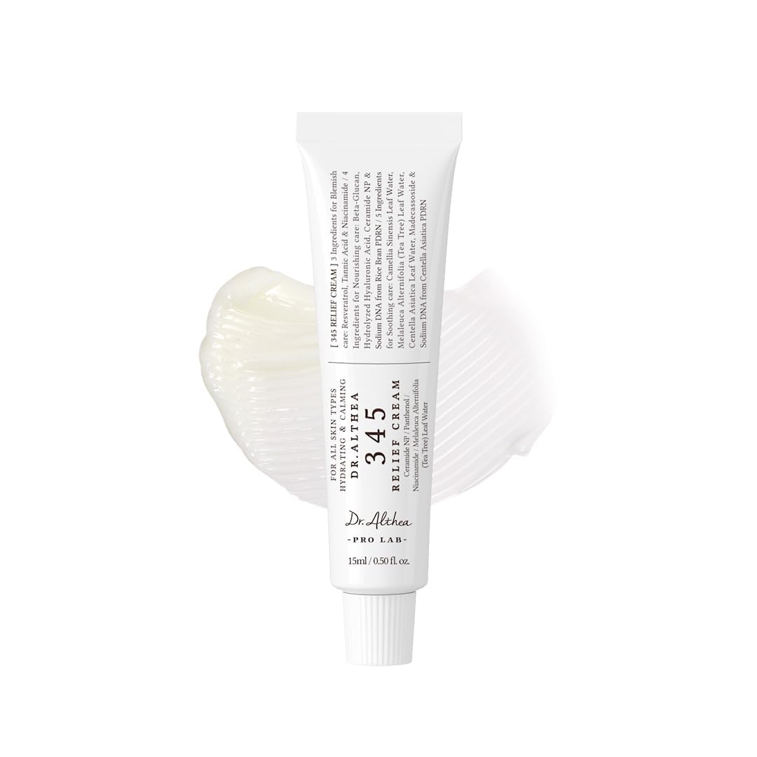 Dr.Althea 345 Relief Cream | Daily Face Moisturizer for Soothing Recovery and Blemish Care with PDRN & Niacinamide | Korean Vegan Skincare for All Skin Types, 1.69 Fl Oz (Ver.2 - Pack of 1)