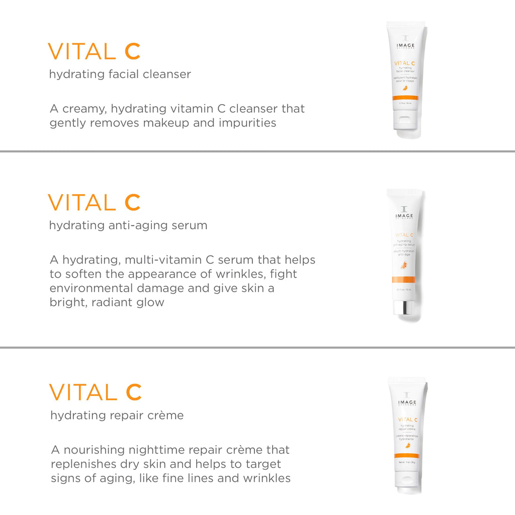 IMAGE Skincare, VITAL C Hydrating Face Serum, with Vitamin C and Hyaluronic Acid, to Brighten, Tone and Smooth Appearance of Wrinkle