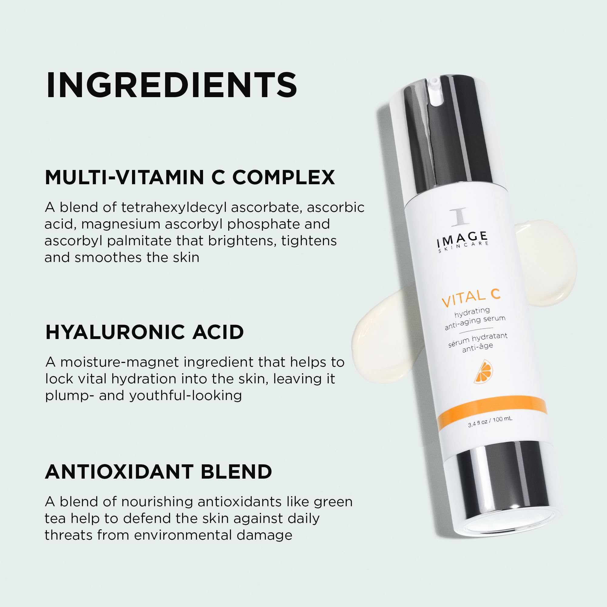 IMAGE Skincare, VITAL C Hydrating Face Serum, with Vitamin C and Hyaluronic Acid, to Brighten, Tone and Smooth Appearance of Wrinkle