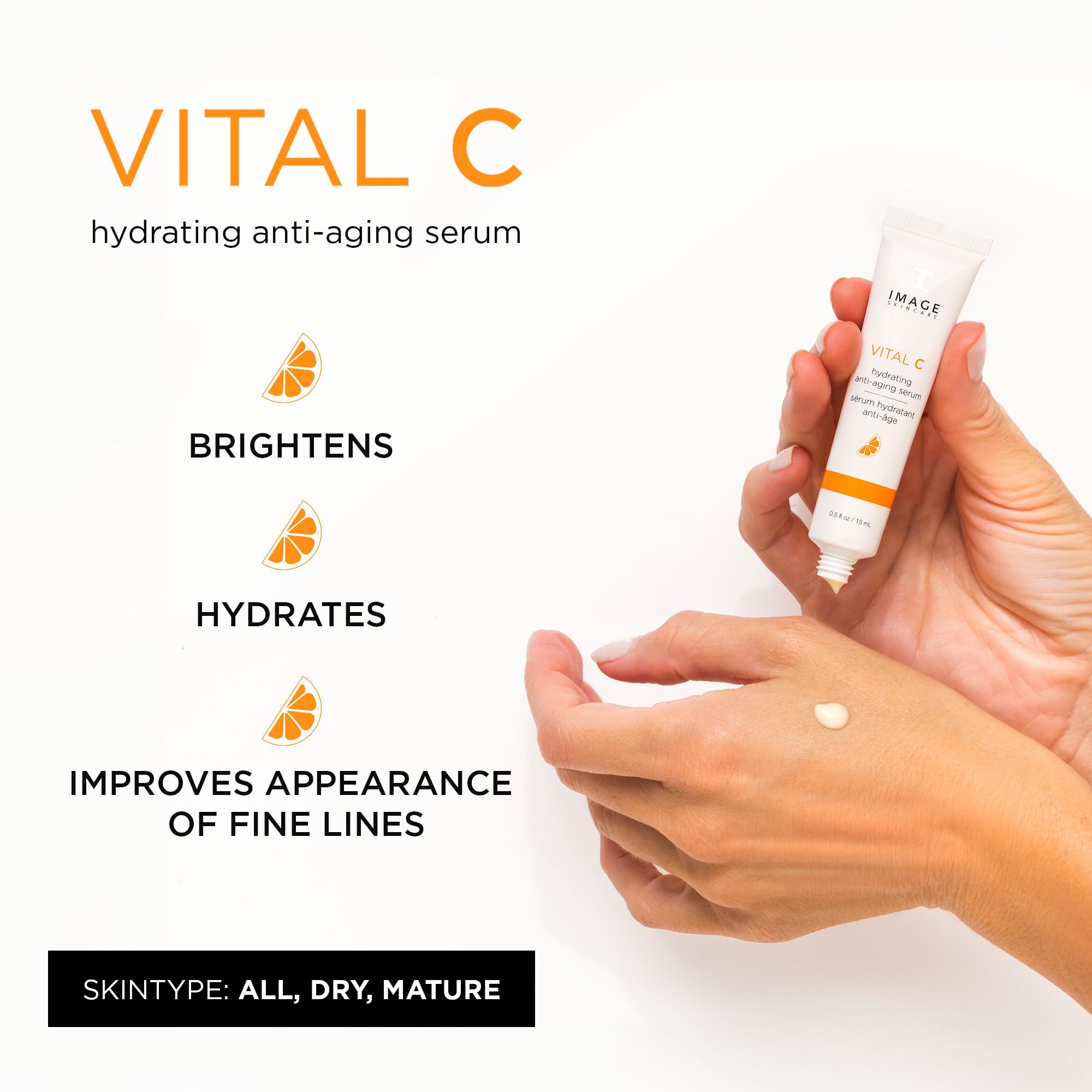 IMAGE Skincare, VITAL C Hydrating Face Serum, with Vitamin C and Hyaluronic Acid, to Brighten, Tone and Smooth Appearance of Wrinkle